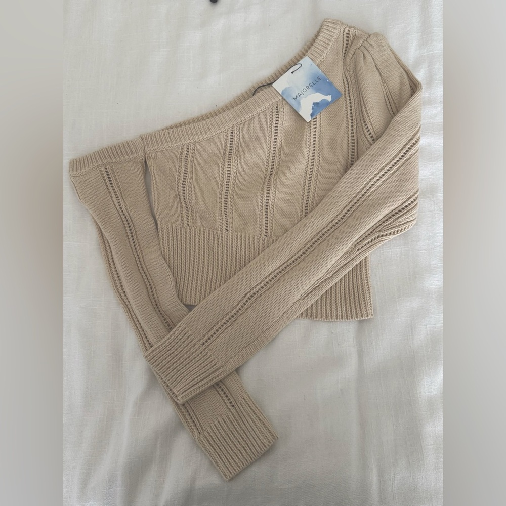 Majorelle One Shoulder Sweater